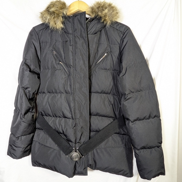 Ralph Lauren Jackets & Blazers - Lauren Ralph Lauren Women's Down Black Puffer Jacket Coat Faux Coyote Fur Trim L